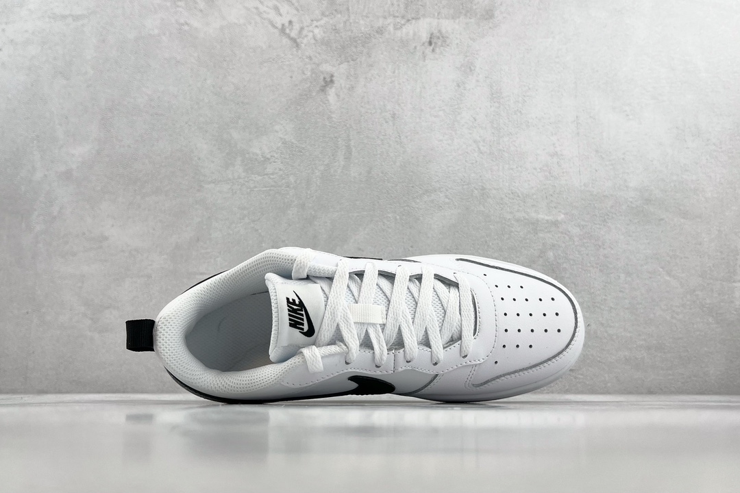 140 全新渠道特供 Nike Court Borough low 2 黑白 BQ5448-104