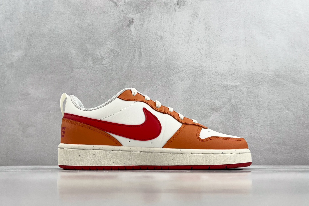 140 全新渠道特供 Nike Court Borough low 2 白橙 BQ5448-119