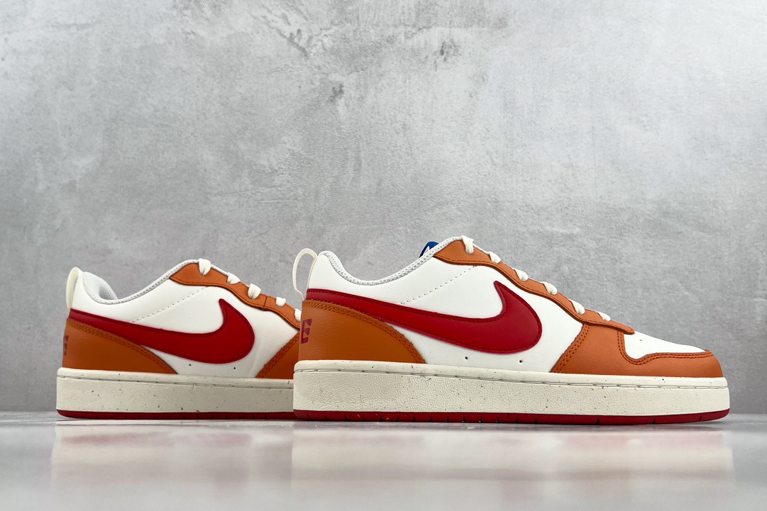 140 全新渠道特供 Nike Court Borough low 2 白橙 BQ5448-119