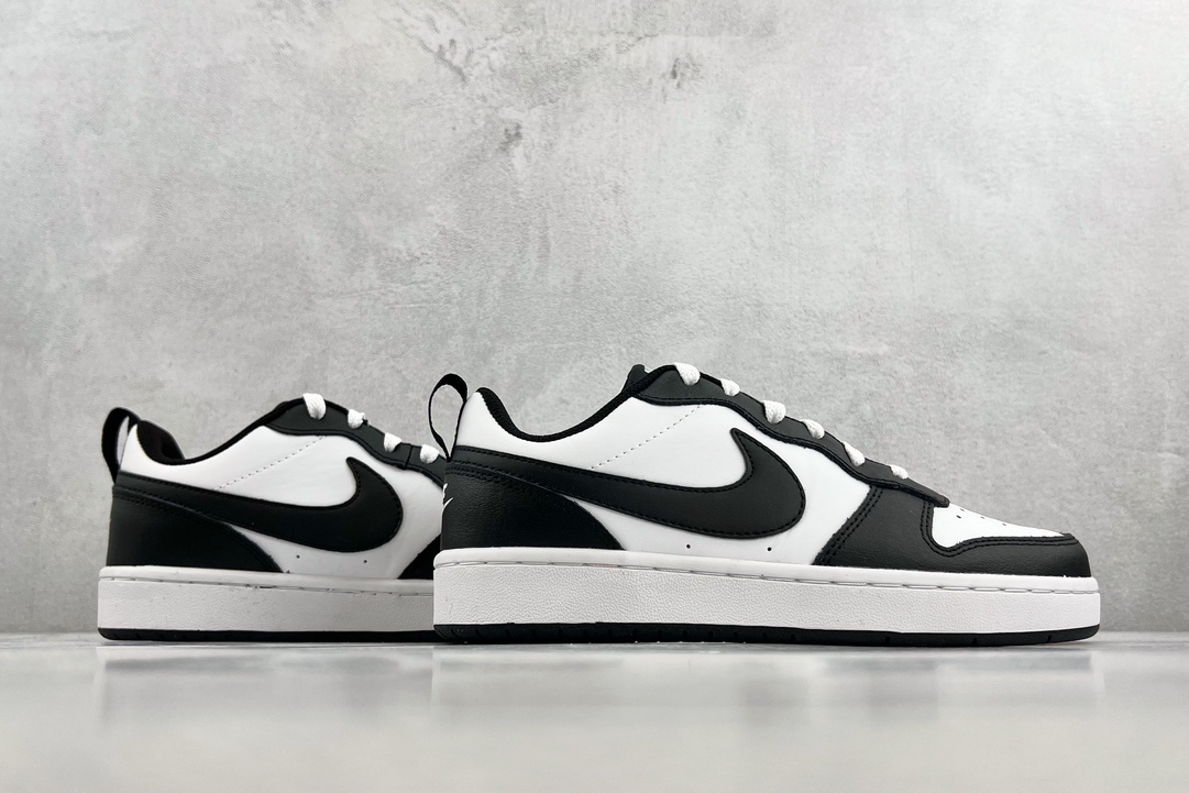 140 全新渠道特供 Nike Court Borough low 2 黑白 BQ5448-018