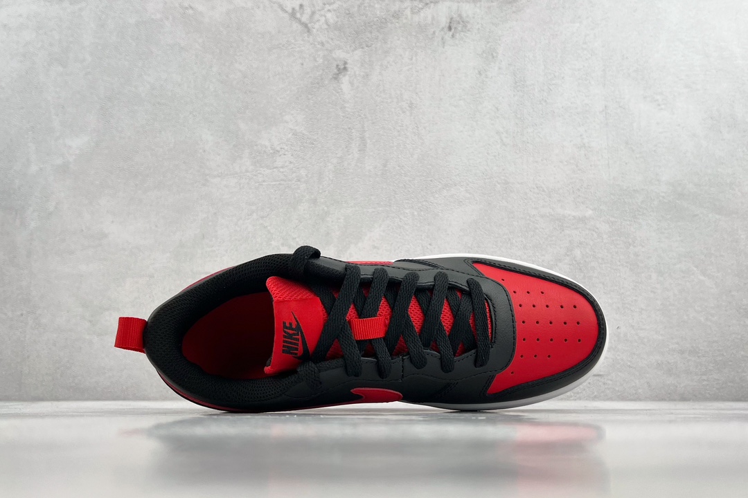 140 全新渠道特供 Nike Court Borough Low 2 GS 黑红 BQ5448-007