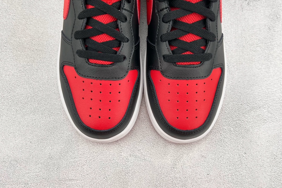 140 全新渠道特供 Nike Court Borough Low 2 GS 黑红 BQ5448-007