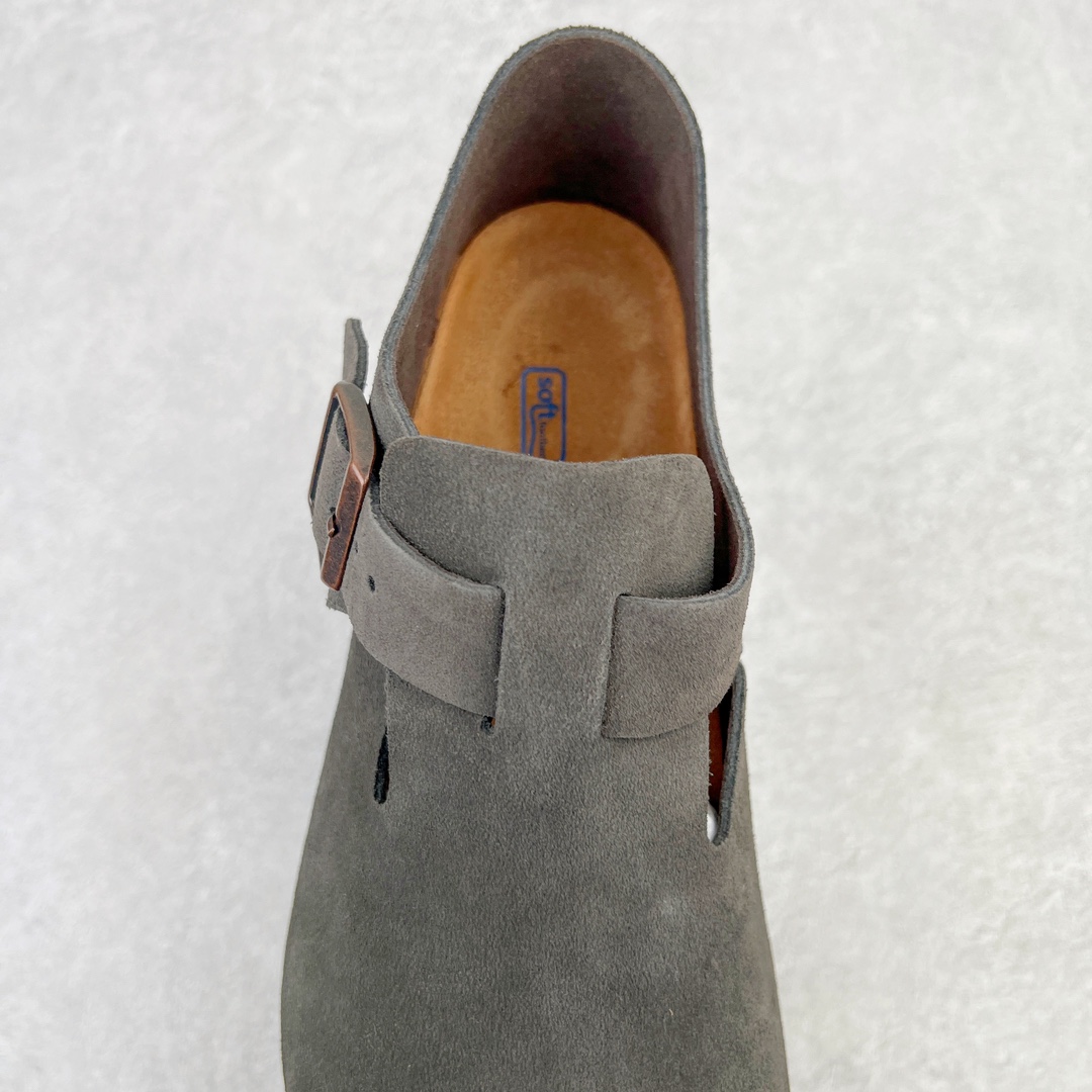 图片[5]-零售💰270 ＃DC Birkenstock London 系列勃肯皮革绒面双扣时尚休闲平底鞋 牛皮绒面革质地柔软 搭配可调节鞋扣提升穿着舒适度 人体工学设计分散脚部压力 保护脚踝 软木乳胶鞋床具有一定的收缩性 长时间穿着后能贴合脚型 EVA鞋底回弹性和抗张性力高 具有良好的防震、缓冲性  四季皆宜 柔软的鞋床采用额外的泡沫缓冲层 提供额外的舒适感和全天支撑 全网独家首发 源于德国的严谨工艺  牛巴戎面 中层松木 EVA 三层组合大底 优质牛皮面料五金扣 出口订单 尺码：35-44 编码：by2936070-运动鞋