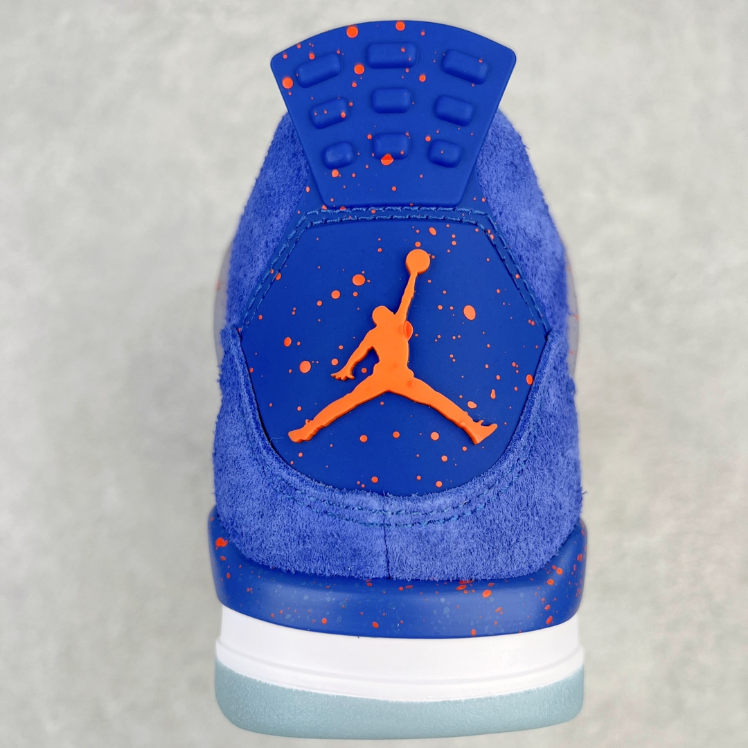 图片[8]-💰130 ＃PB版 福利特价‼Air Jordan AJ4 Retro PE 佛罗里达大学限定鳄鱼蓝橘 耗时半年巨作 40余配色陆续出货 全套原纸板楦头开发 调试30余版 确保原汁原味完美呈现四代版型 一比一鞋头弧度高度趴度鞋身弧度 此版本只针对中端市场 皮料材质有所更替 其他数据细节工艺流程均保持公司一致 细节品控鞋型随意秒杀市面3XX 4XX 原厂TPU网格鞋带扣 正确内里网布 菱角分明不变形无多余毛边 柔软性质感一致于原鞋 原厂织唛标 原厂飞人电绣工艺 独家绑鞋带手法 印刷中底布 四线拉帮 米色美纹纸贴合固定 进口港宝加持 后跟自然饱满 全鞋荧光划线卡点 追求极致完美 每一双都是工艺品 多重QC质检 超越公司货的品控标准 实实在在的免检产品 尺码：40 40.5 41 42 42.5 43 44 44.5 45 46 47.5 编码：by2936000-运动鞋