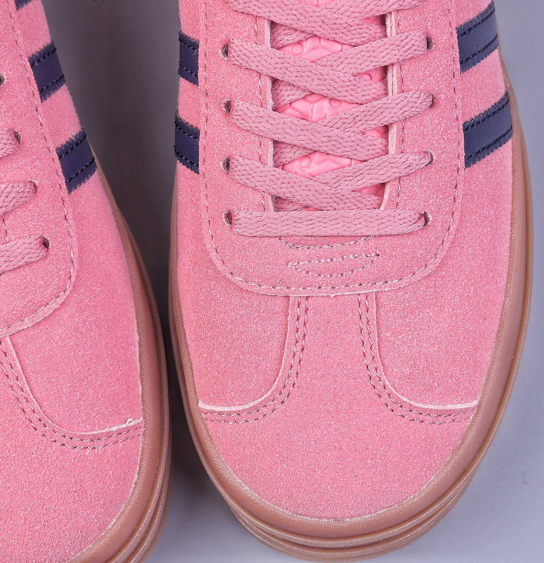 Adidas Originals Gazelle Bold W Antelope Platform Series Sneakers ”Rose Pink Navy Blue Raw Rubber Sole” HO6122