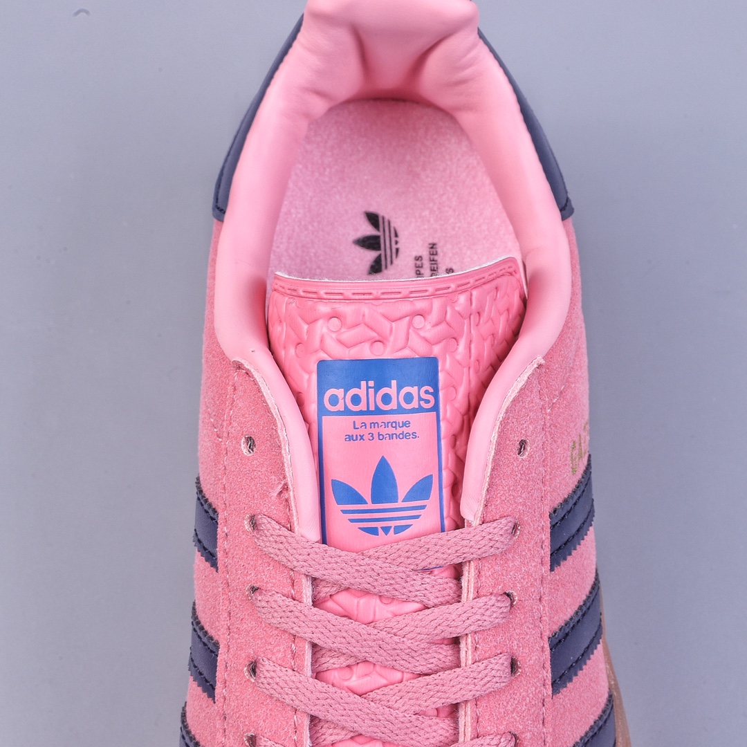 Adidas Originals Gazelle Bold W Antelope Platform Series Sneakers ”Rose Pink Navy Blue Raw Rubber Sole” HO6122