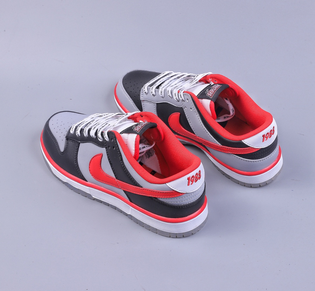 200 F版Nike SB Zoom Dunk Low 黑灰红板鞋 DR6189-001