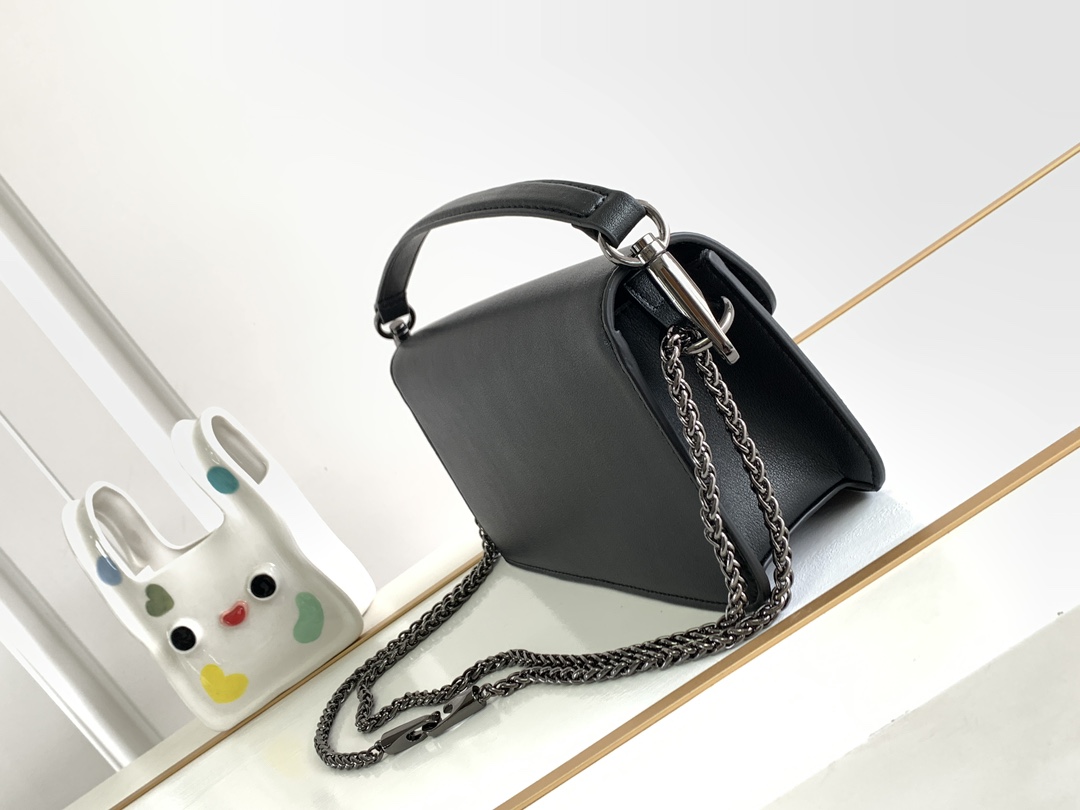 🆕🆕🆕MINI LOCÒ仿水晶装饰手袋-VLogo Signature施华洛世奇®仿水晶装饰-配可拆卸提