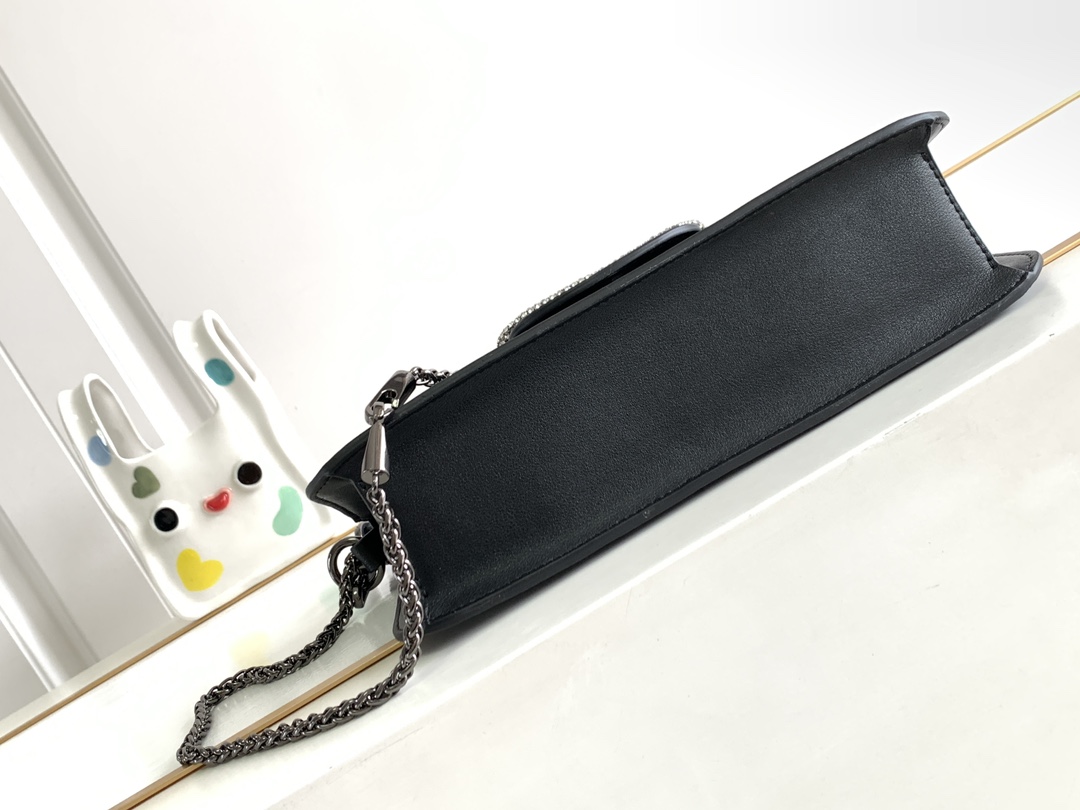 🆕🆕🆕MINI LOCÒ仿水晶装饰手袋-VLogo Signature施华洛世奇®仿水晶装饰-配可拆卸提