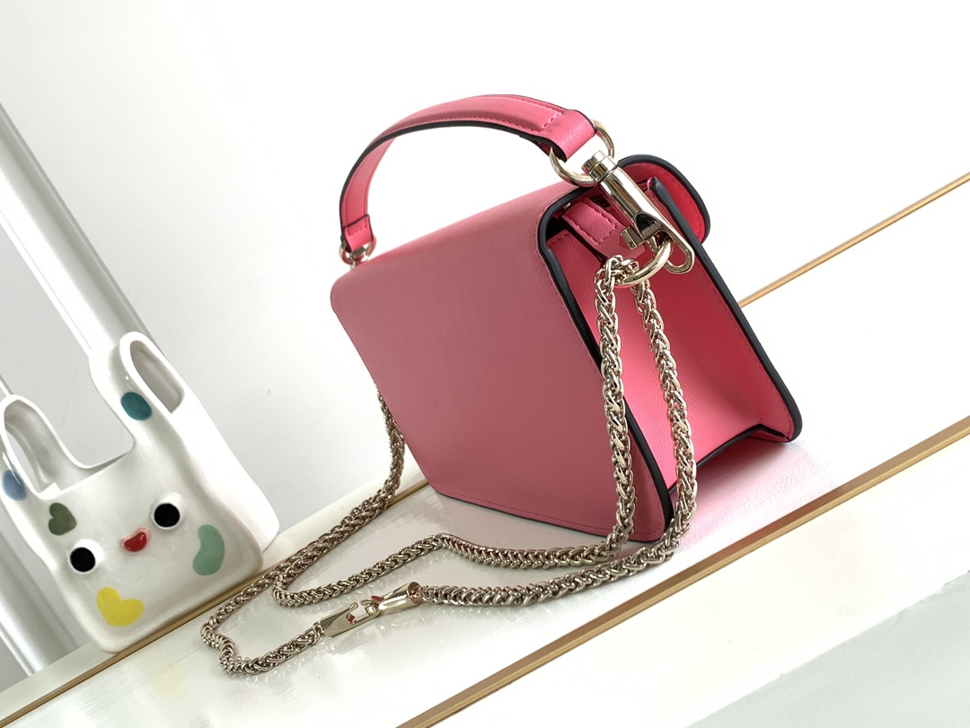 🆕🆕🆕MINI LOCÒ仿水晶装饰手袋-VLogo Signature施华洛世奇®仿水晶装饰-配可拆卸提