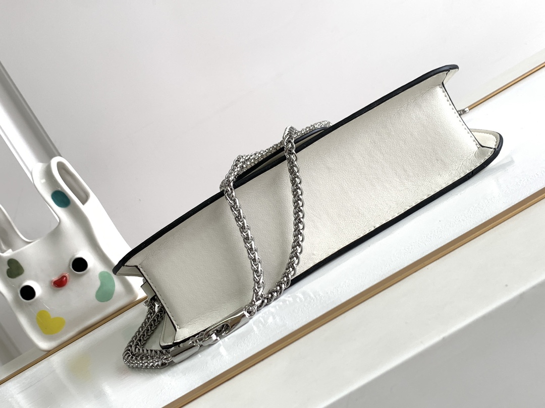 🆕🆕🆕MINI LOCÒ仿水晶装饰手袋-VLogo Signature施华洛世奇®仿水晶装饰-配可拆卸提