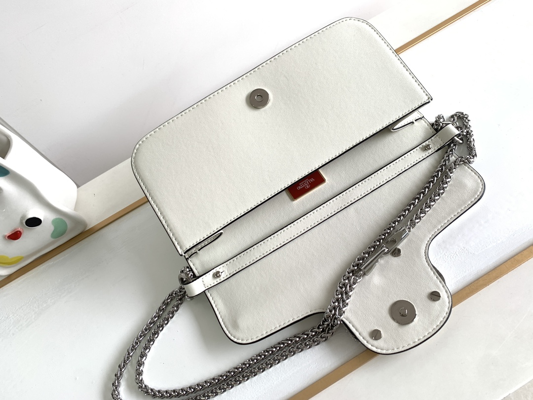 🆕🆕🆕MINI LOCÒ仿水晶装饰手袋-VLogo Signature施华洛世奇®仿水晶装饰-配可拆卸提