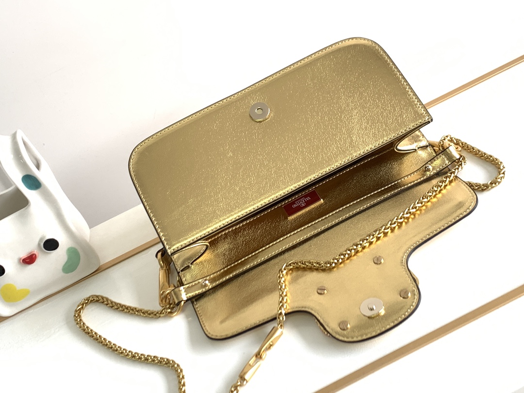 🆕🆕🆕MINI LOCÒ仿水晶装饰手袋-VLogo Signature施华洛世奇®仿水晶装饰-配可拆卸提