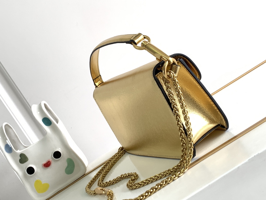 🆕🆕🆕MINI LOCÒ仿水晶装饰手袋-VLogo Signature施华洛世奇®仿水晶装饰-配可拆卸提