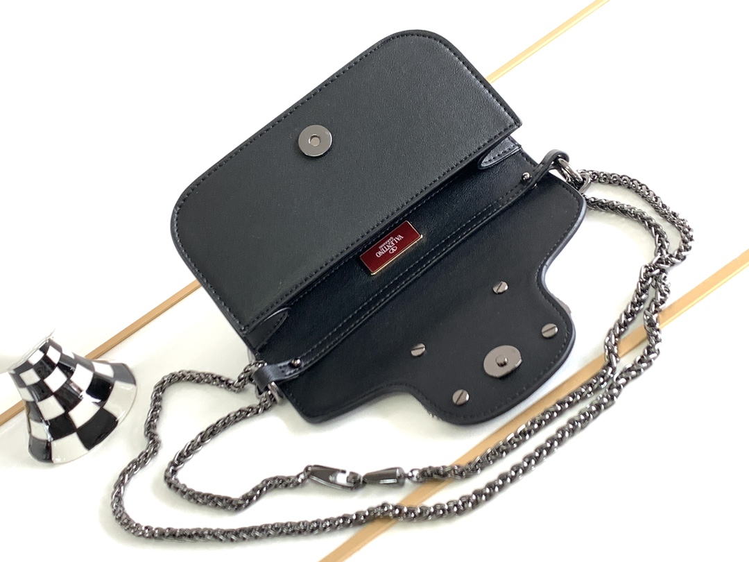 🆕🆕🆕MINI LOCÒ仿水晶装饰手袋-VLogo Signature施华洛世奇®仿水晶装饰-配可拆卸提