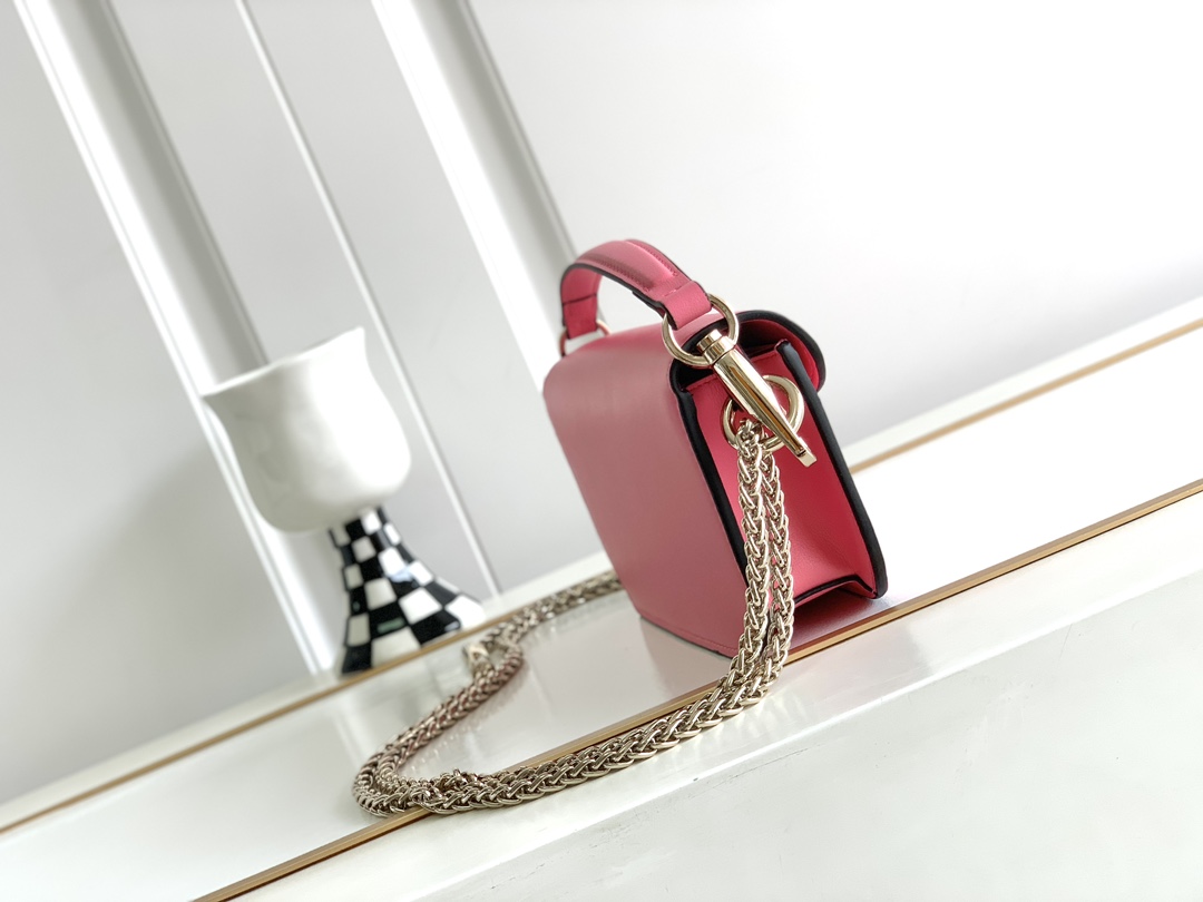 🆕🆕🆕MINI LOCÒ仿水晶装饰手袋-VLogo Signature施华洛世奇®仿水晶装饰-配可拆卸提