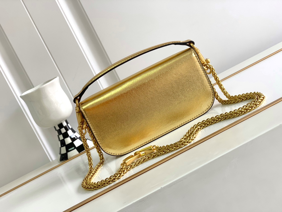 🆕🆕🆕MINI LOCÒ仿水晶装饰手袋-VLogo Signature施华洛世奇®仿水晶装饰-配可拆卸提