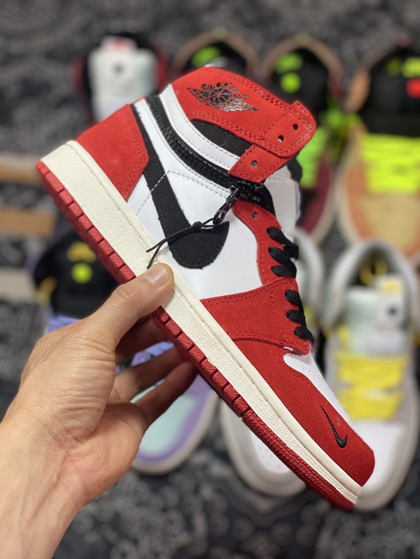 Air Jordan 1 Switch ”White/Red Blanc/Royge” Rouge Zipper J1 Joe 1 High Top Culture Basketball Shoes CW6576-700