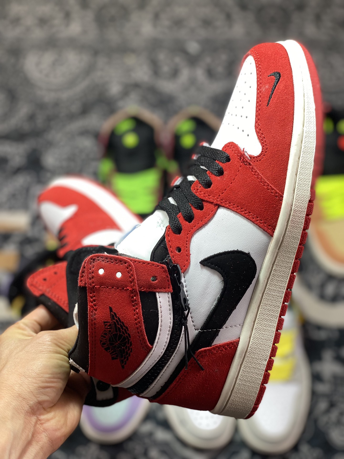 Air Jordan 1 Switch ”White/Red Blanc/Royge” Rouge Zipper J1 Joe 1 High Top Culture Basketball Shoes CW6576-700