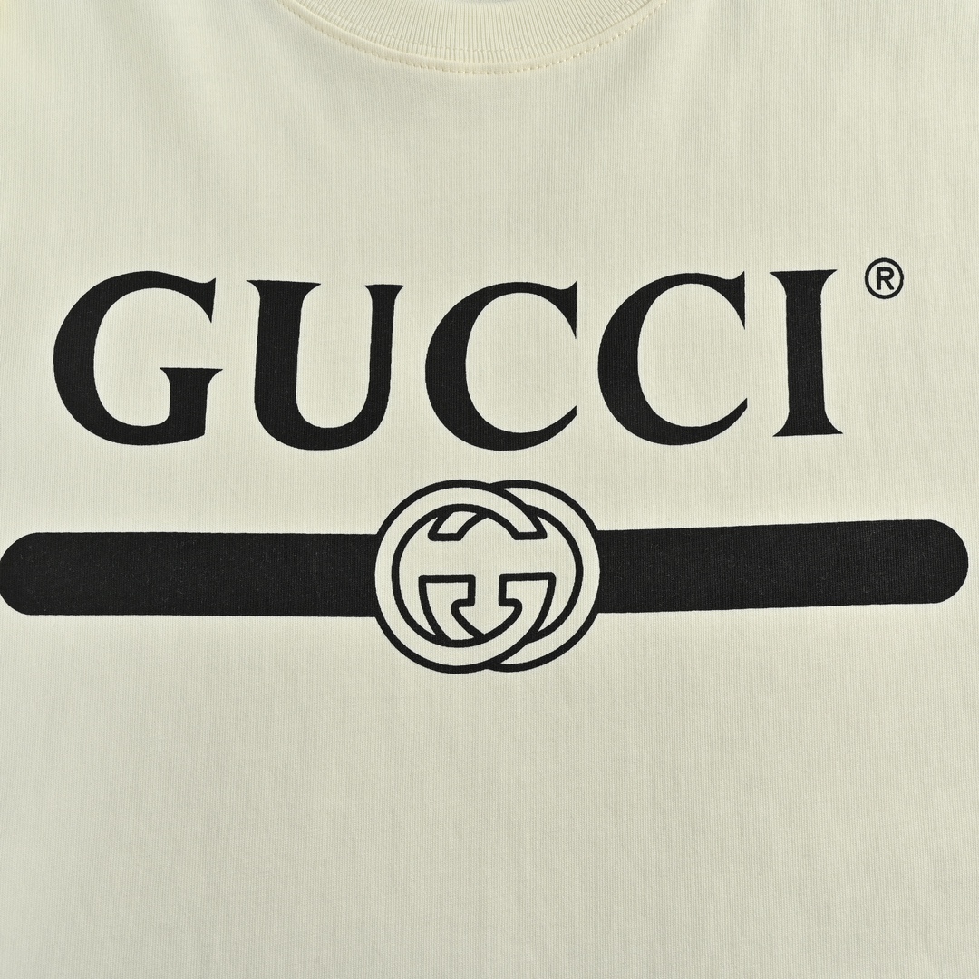 Gucci/古驰 经典双G腰带印花短袖