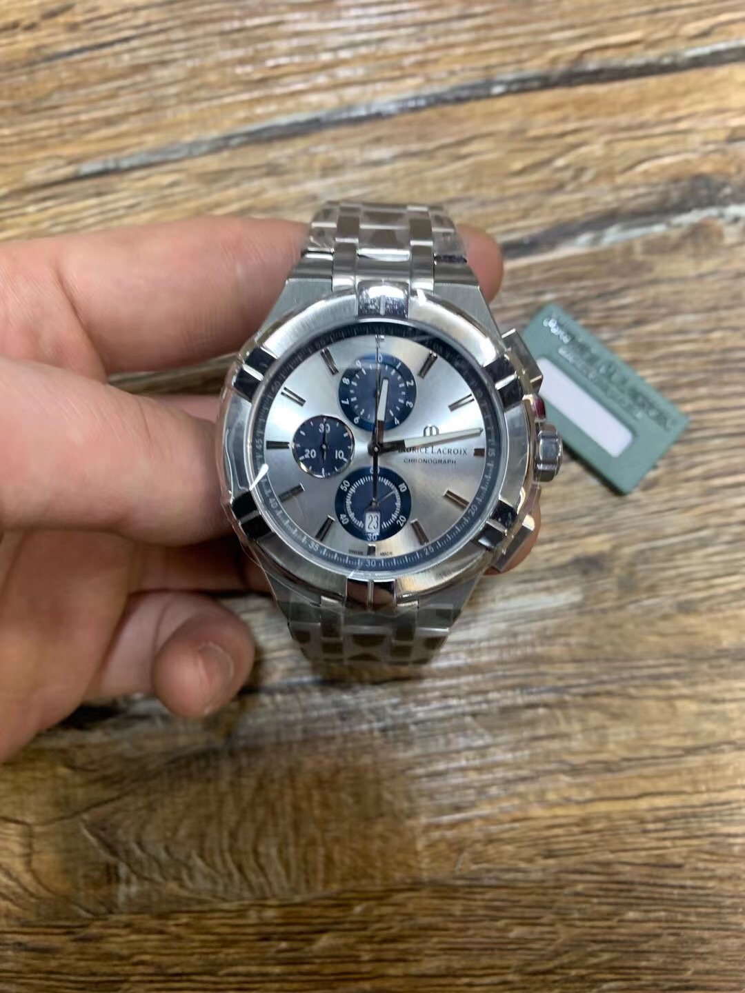 Maurice Lacroix Aikon Chronograph Men's Watch - Silver Dial, Steel Bracelet 2 i1682235792 2952 0