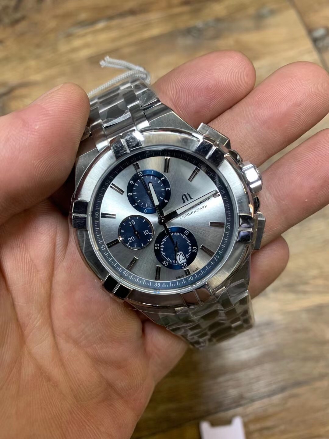 Maurice Lacroix Aikon Chronograph Men's Watch - Silver Dial, Steel Bracelet 3 i1682235792 8590 1