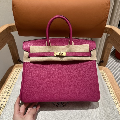 Exquisite Birkin 25cm Rose Purple Togo Leather Gold Hardware Handbag 1 Exquisite Birkin 25cm Rose Purple Togo Leather Gold Hardware Handbag