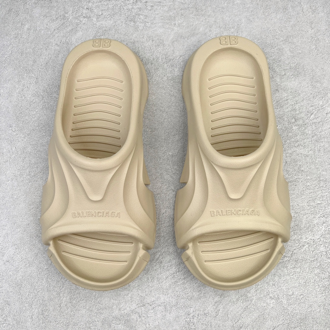 图片[2]-零售💰170 ＃DC BALENCIAGA Mold Rubber Slide Sandals 巴黎世家系列露趾涉水百搭潮流休闲运动凉拖鞋 橡胶材质 鞋表带上印有Balenciaga 品牌标识 后帮凹印BB标识  压模鞋底和鞋面 中国制造 用软布擦拭 材质：95%（注塑）EVA塑料、5% 泡沫塑料 SIZE：35 36 37 38 39 40 41 42 43 44 45 46 编码：by1936070-运动鞋