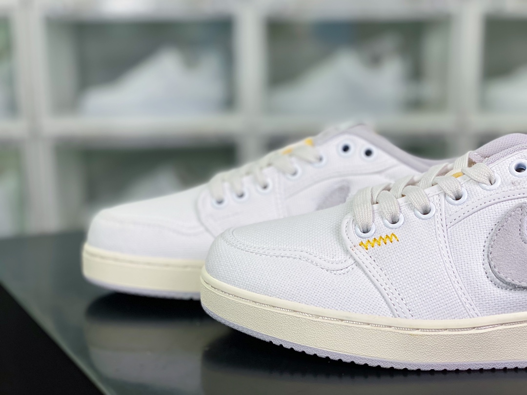 220 Union x 【Nike】 Air Jordan 1 Retro AJKO Low SP”White Neutral Grey”AJ1乔丹一代篮球鞋“联名帆布白浅灰魔术贴钩子”DO8912-101
