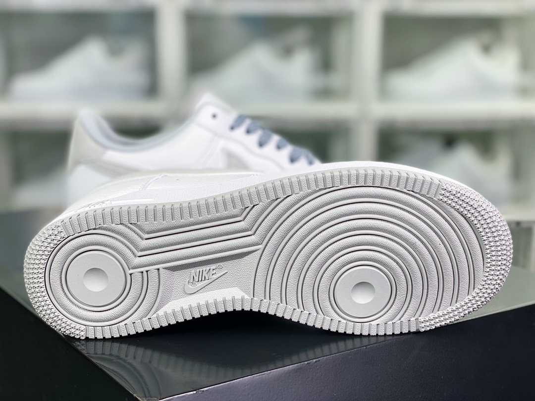 240  Air Force 1 '07 Low QS”White/Black/ Reflectiv Swoosh”空军一号板鞋“皮革白会天使反光钩子”LS0216-025