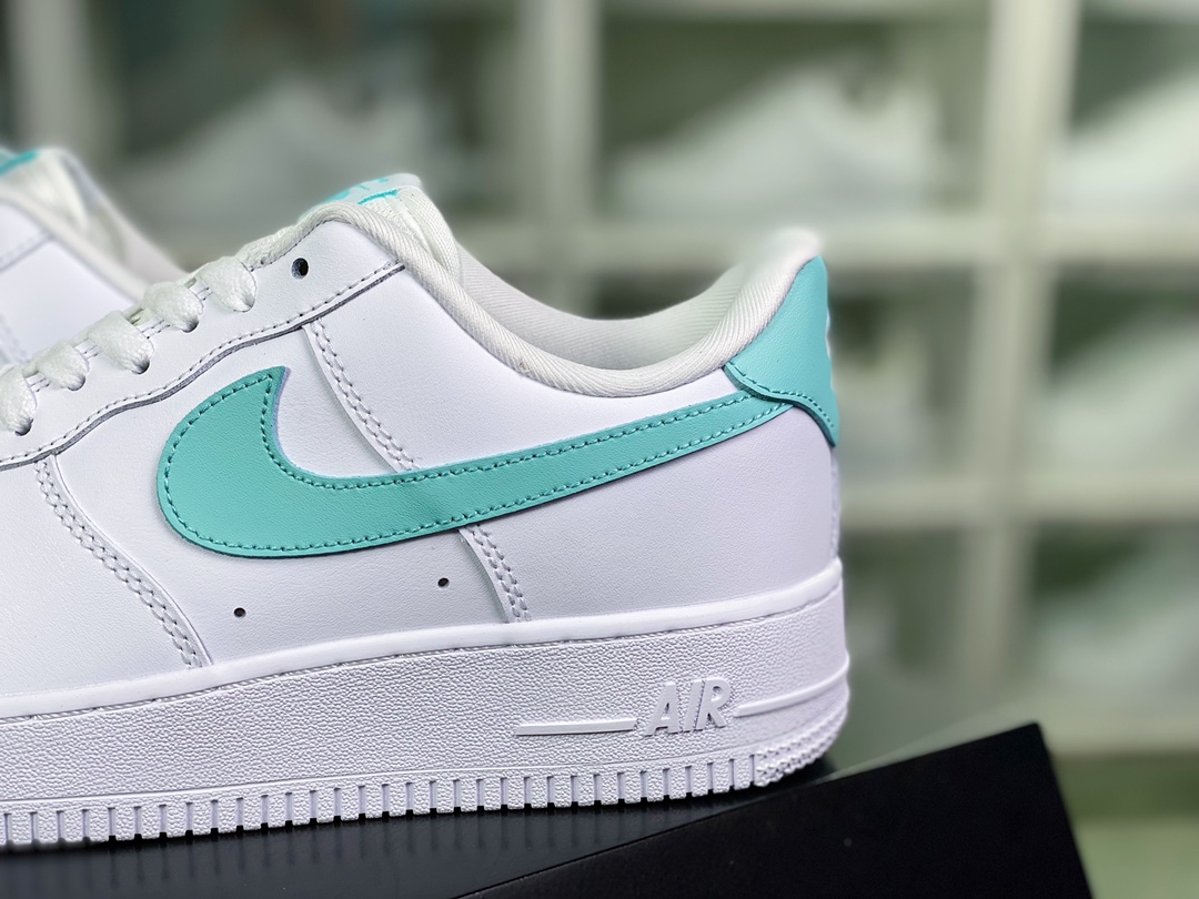 200 Nike Wmns Air Force 1’07 Low”White Washed Teal”空军一号板鞋“皮革白水洗蓝绿钩子”DD8959-101