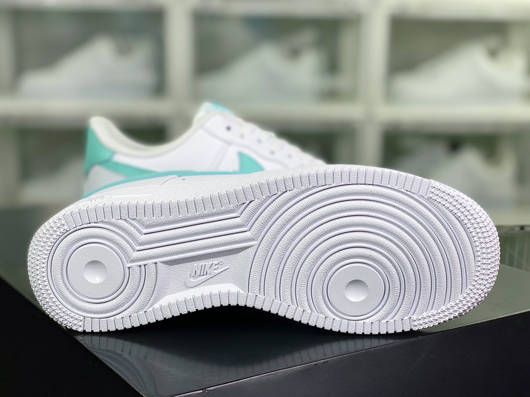 200 Nike Wmns Air Force 1’07 Low”White Washed Teal”空军一号板鞋“皮革白水洗蓝绿钩子”DD8959-101