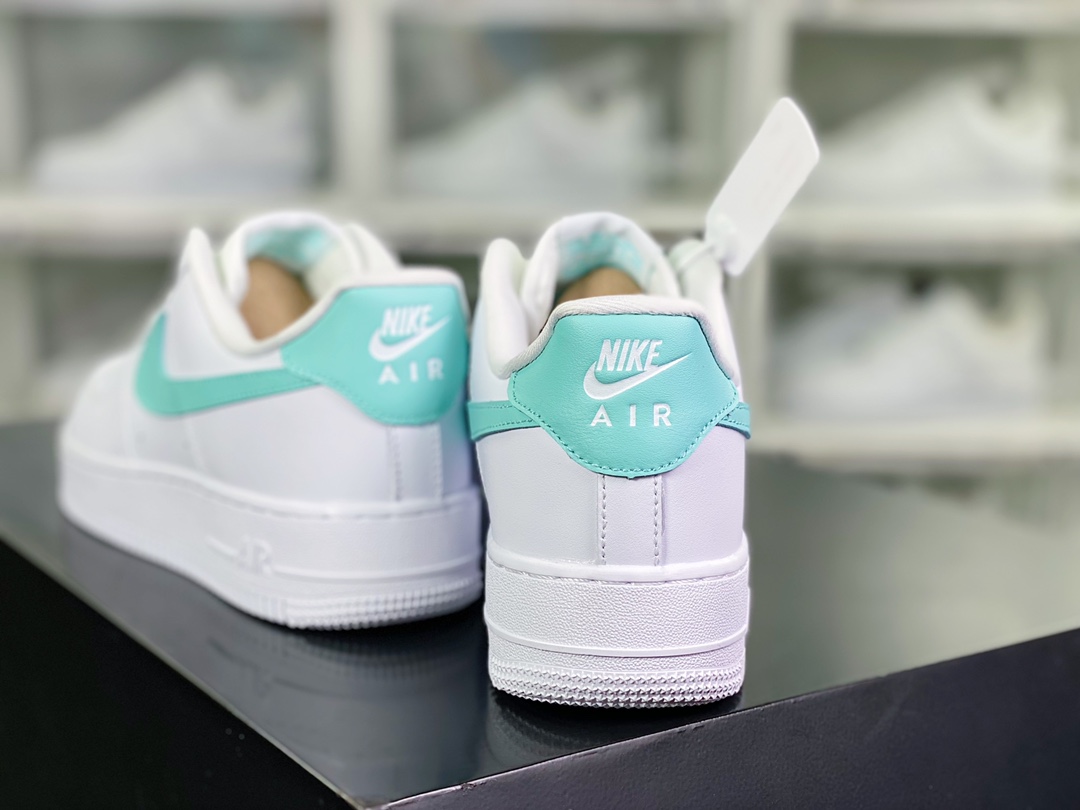 200 Nike Wmns Air Force 1’07 Low”White Washed Teal”空军一号板鞋“皮革白水洗蓝绿钩子”DD8959-101