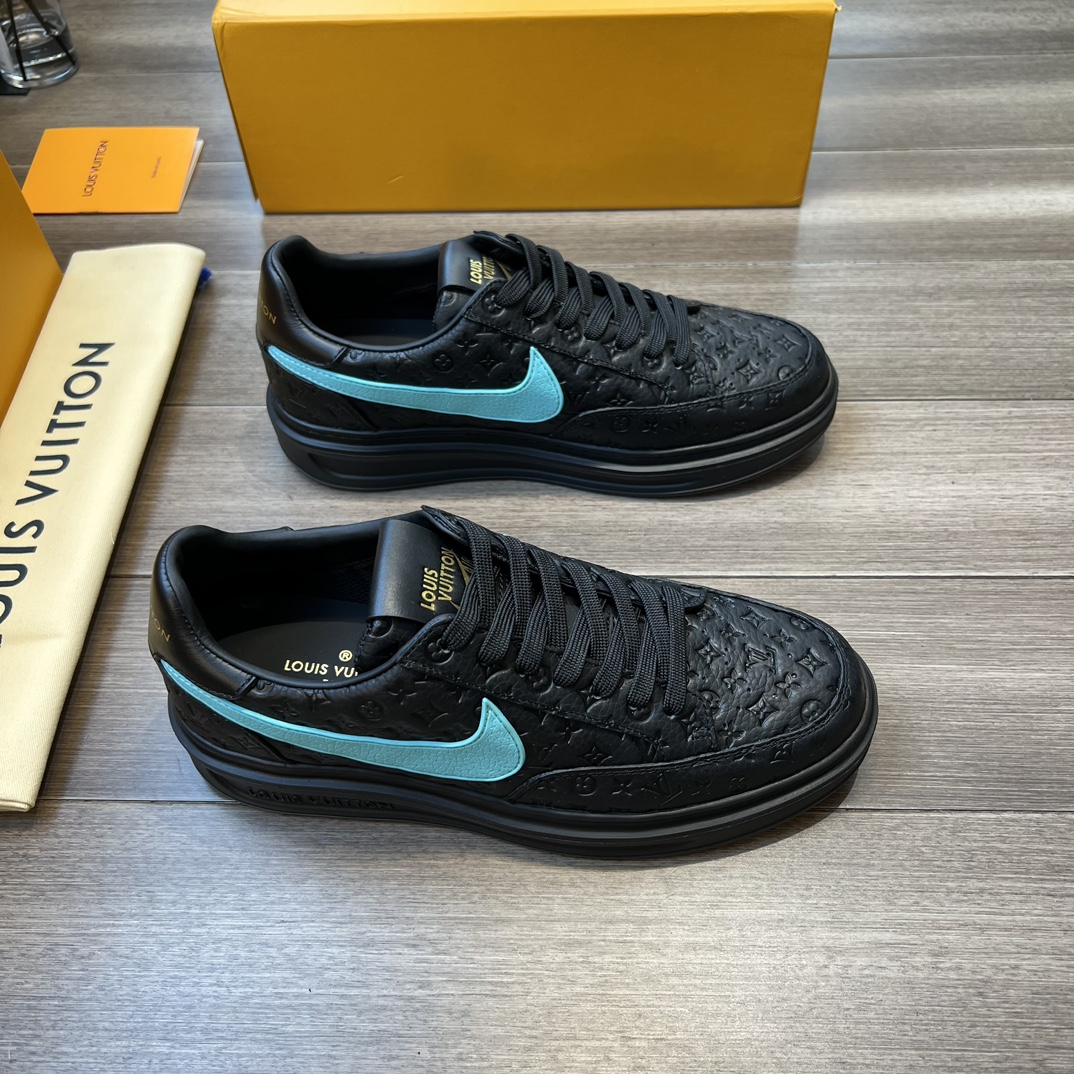 NO:273581,【Louis Vuitton】Louis Vuitton - High-end quality Original single casual sports shoes - upper lying calfskin. Air compressed brand totem, brand plastic 