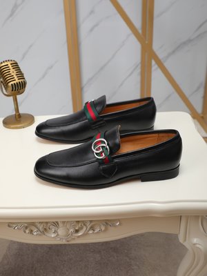 7 Star Collection Gucci Shoes Plain Toe Men Cowhide Rubber Sheepskin Fashion Casual