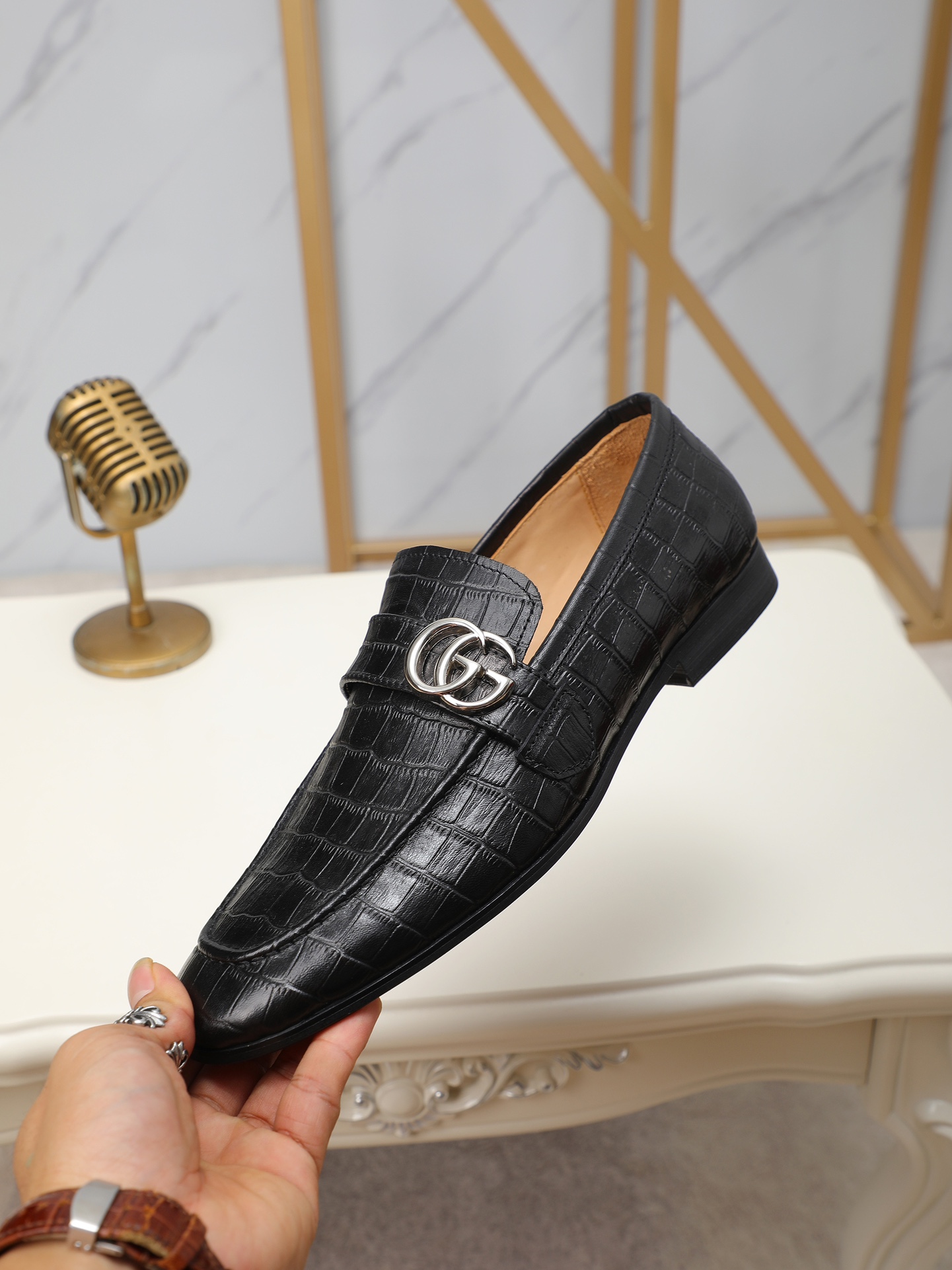 Gucci Shoes Plain Toe Online Sales
 Men Cowhide Rubber Sheepskin Fashion Casual