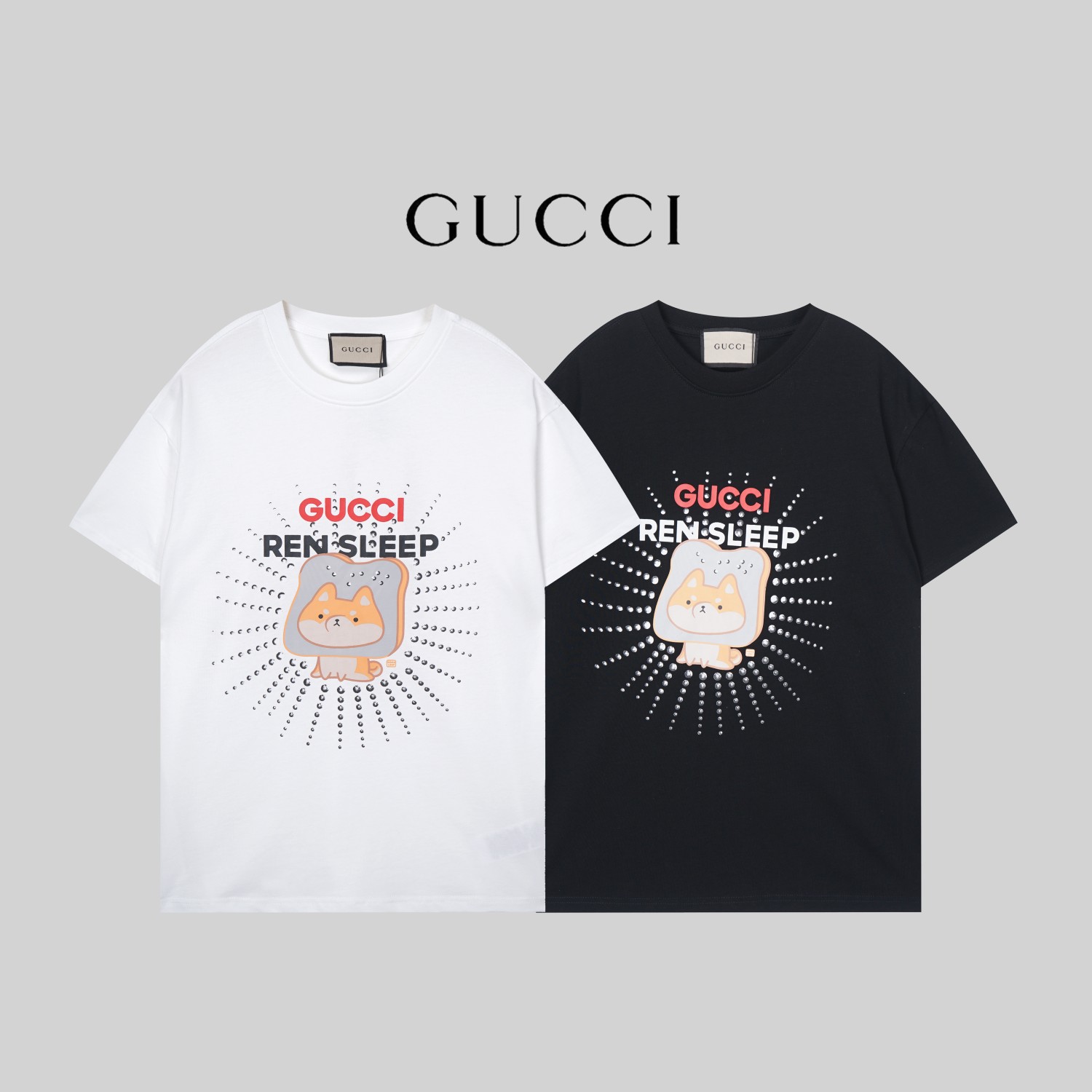 G1017# GUCCI*Gucci 2023 verano nueva camiseta de alta calidad, tela de algodón puro de doble hilo de 270 gramos, corte …
