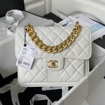 Chanel Classic Flap Bag Backpack Crossbody & Shoulder Bags Gold All Copper Calfskin Cowhide Vintage Chains