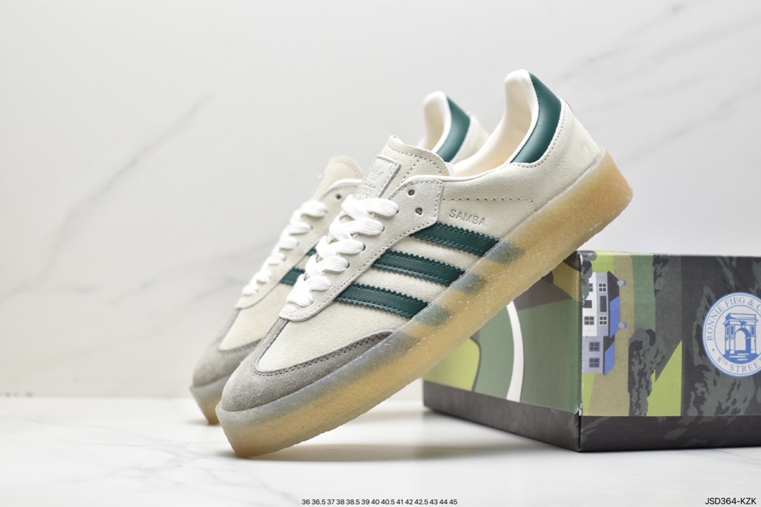 adidas SAMBA KITH CLARKS clover retro casual non-slip wear-resistant low-top shoes ID7297