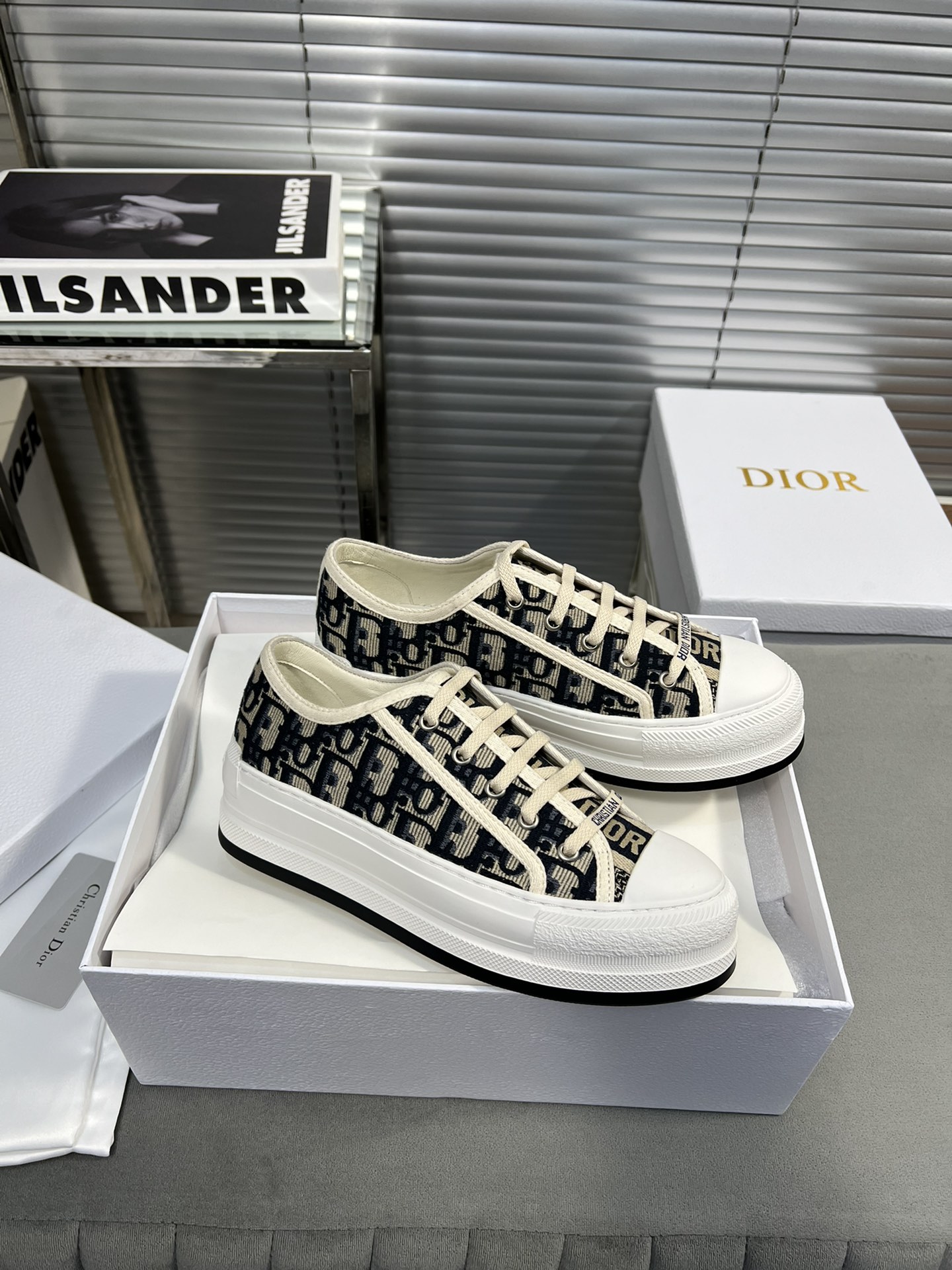 Dior Walk'n'Dior Embroidered Canvas Sneakers - Iconic Style & Comfort