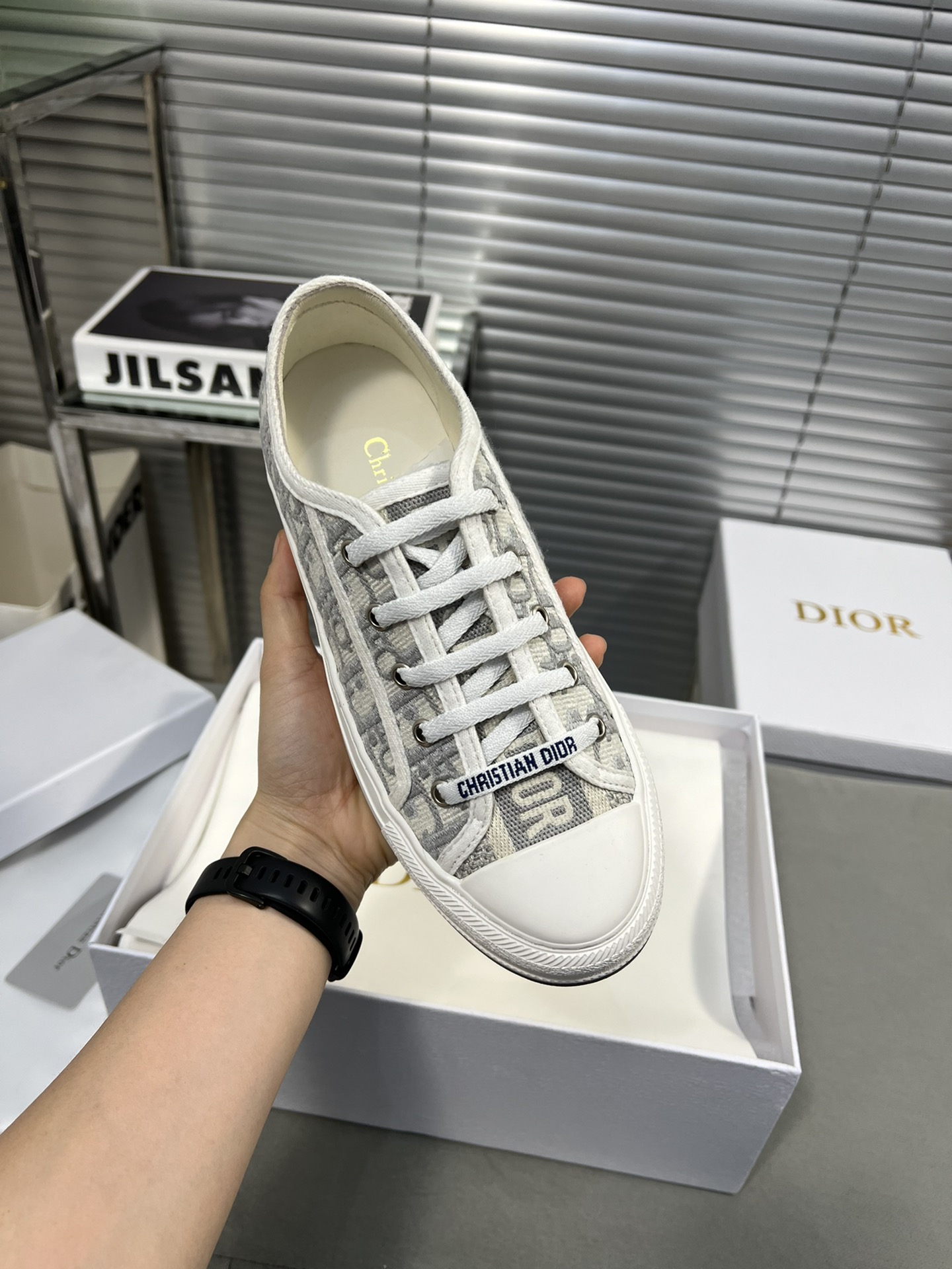Dior Walk'n'Dior Embroidered Canvas Sneaker Platform Lace-Up Shoes 9 i1682278831 7847 7