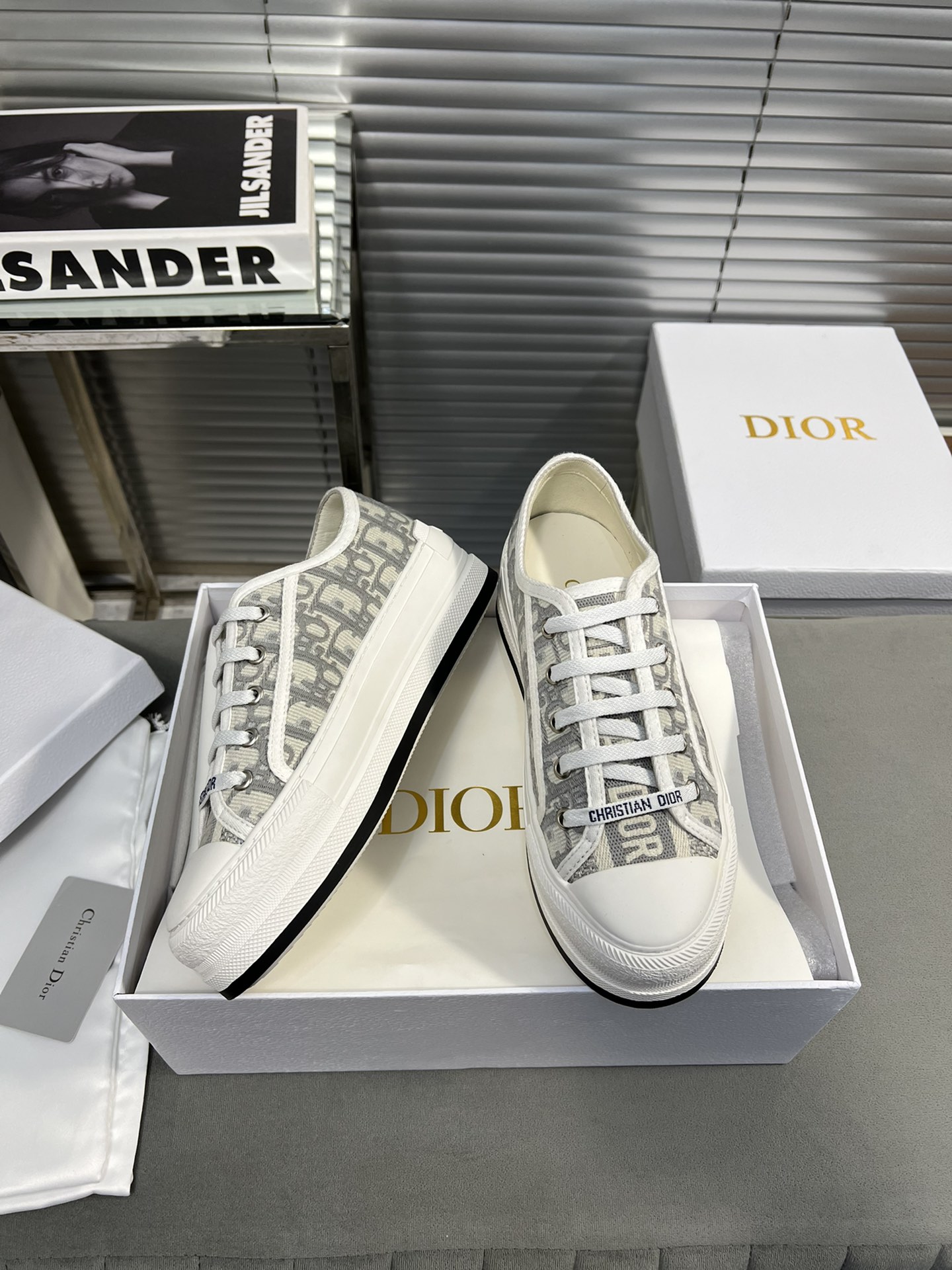 Dior Walk'n'Dior Embroidered Canvas Sneaker Platform Lace-Up Shoes 4 i1682278831 9979 1