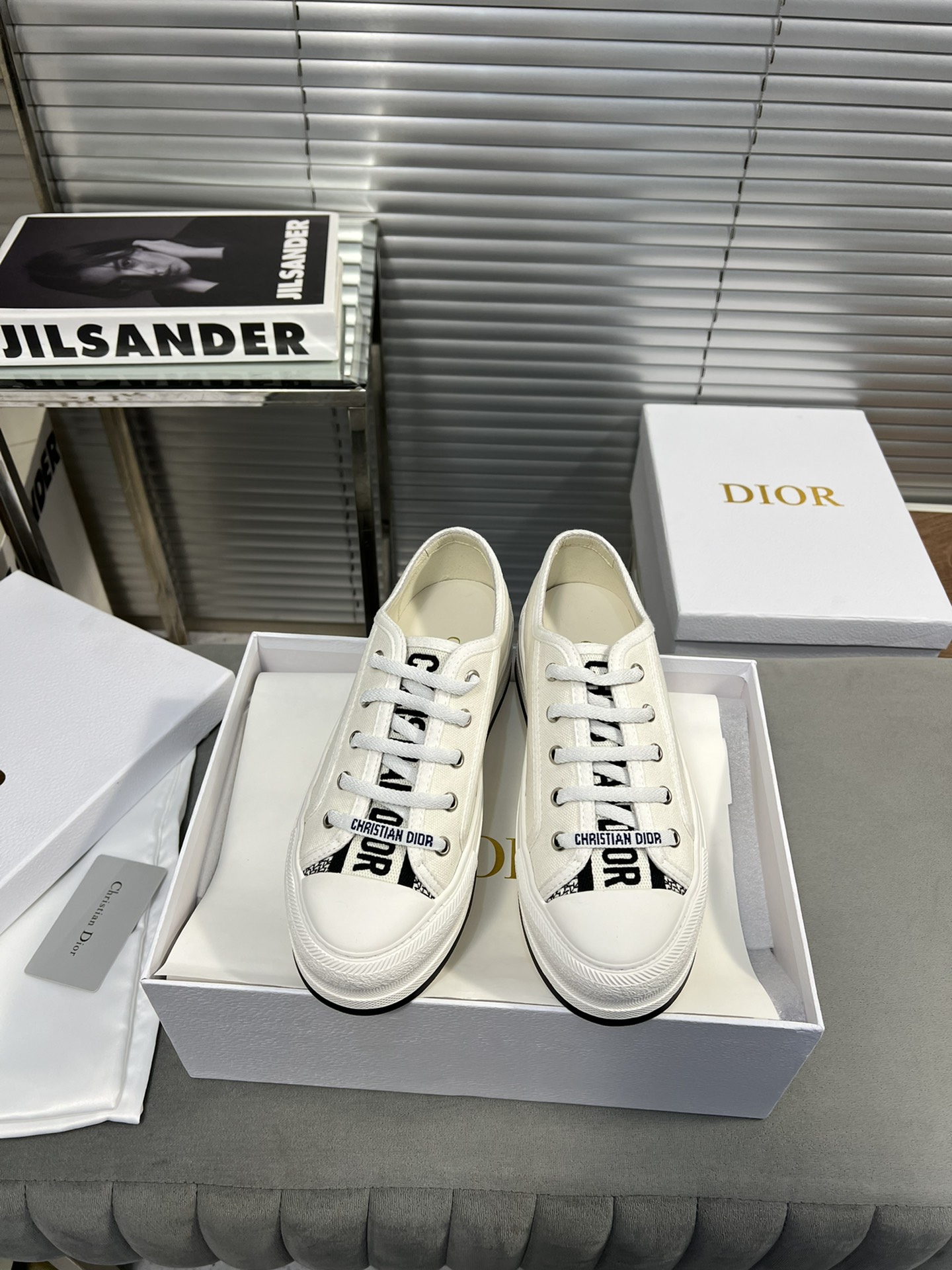 Dior Walk'n'Dior Embroidered Canvas Sneakers - Comfortable & Stylish 3 i1682278924 4940 0