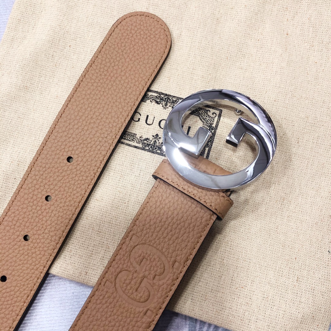 Gucci古奇3.8宽精品不锈钢钢扣
