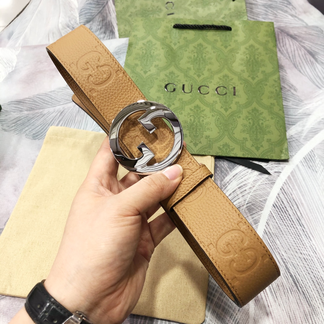 Gucci古奇3.8宽精品不锈钢钢扣