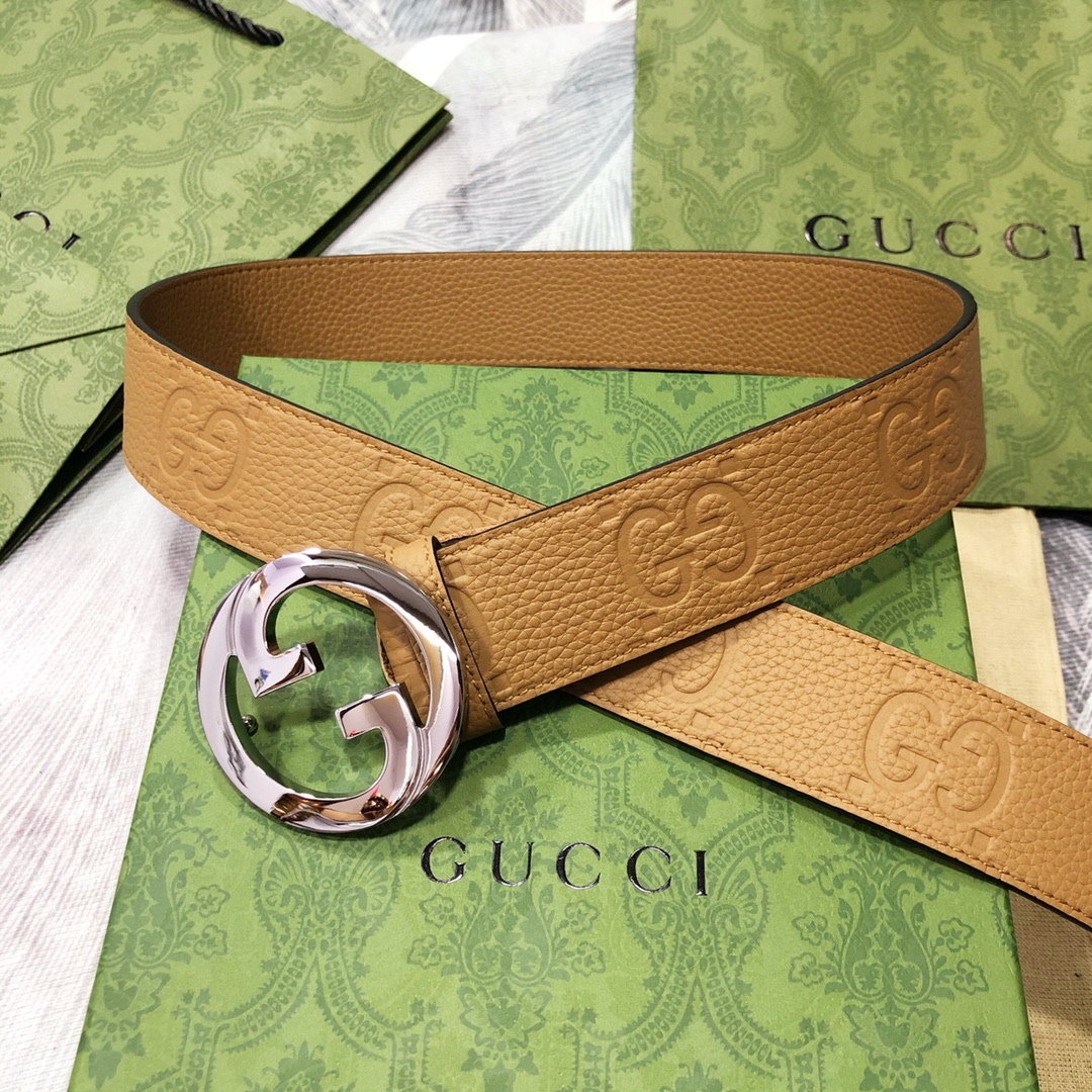 Gucci古奇3.8宽精品不锈钢钢扣