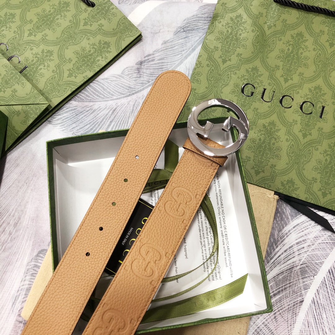 Gucci古奇3.8宽精品不锈钢钢扣