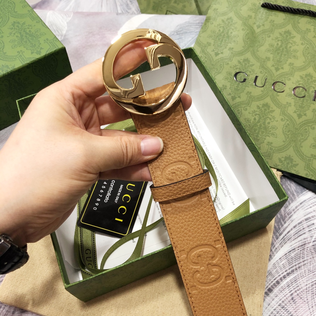 Gucci古奇3.8宽精品不锈钢钢扣