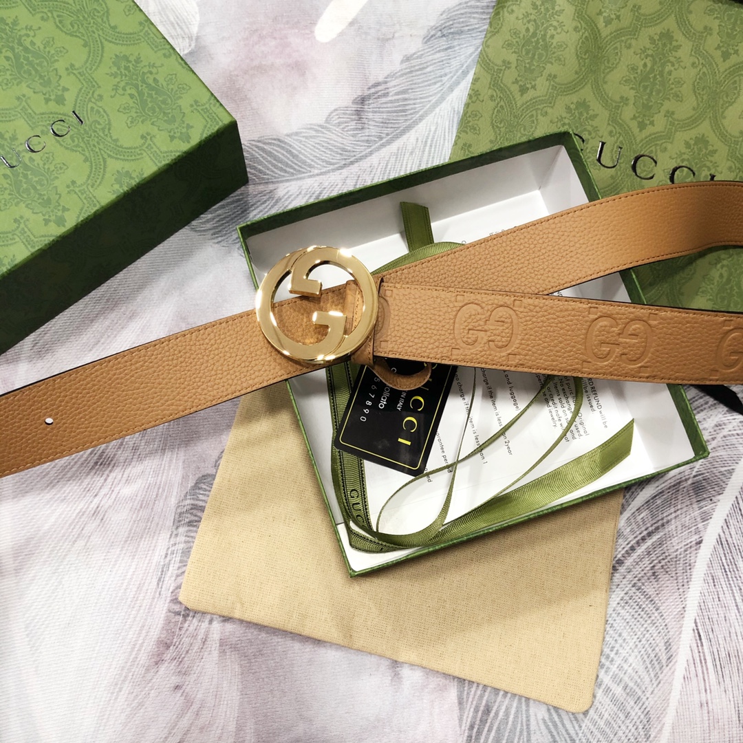 Gucci古奇3.8宽精品不锈钢钢扣