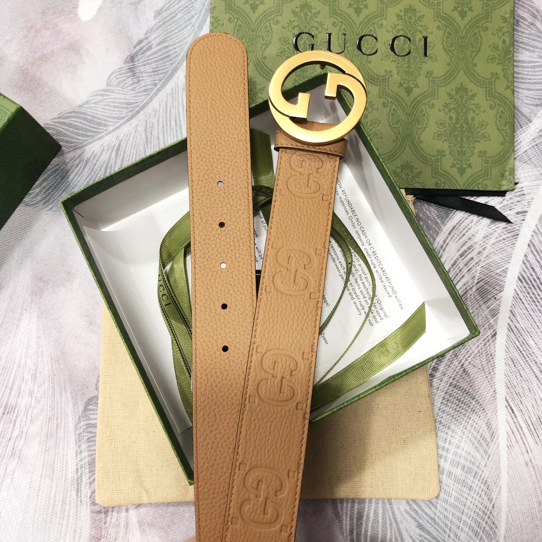 Gucci古奇3.8宽精品不锈钢钢扣